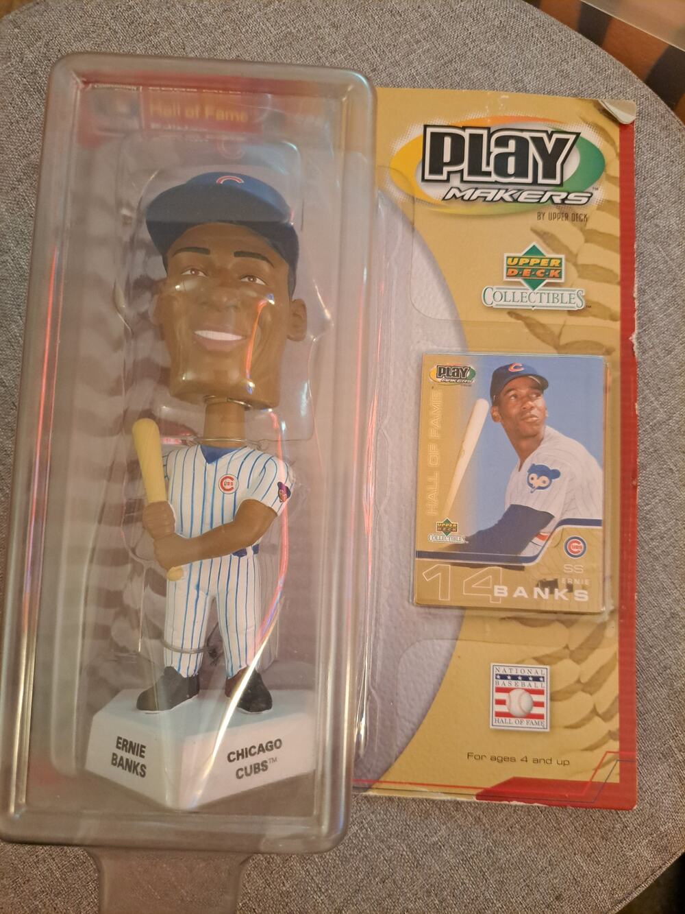 Ernie Banks Chicago Cubs MLB HOF Edition Upper Deck Play Makers Bobblehead